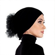 Hot Selling Fashion Turban Instant Inner Cantik Chiffon Bunga Cap **4 Colors** Women Head Scarf **Jo