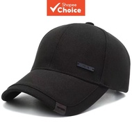 Unisex Black Baseball Cap with Sun Protection, Adjustable Cotton Back in Black/Red for Casual and Sp