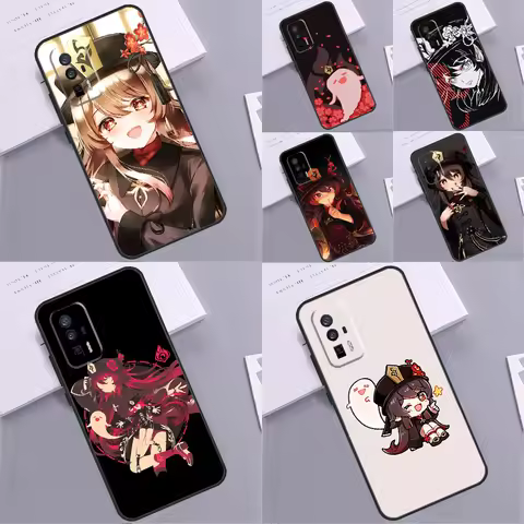 Genshin Impact Hu Tao Case For Xiaomi 13T 11T 12T 14T Pro 13 14 15 Ultra POCO X7 Pro X3 X5 X6 F5 F6