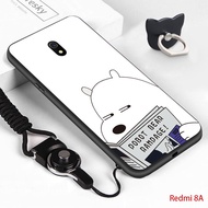 เคสสำหรับ HP Xiaomi Redmi 8A Redmi Note 13 Pro 4G (แหวนใส่นิ้ว + สายคล้อง) กันกระแทกเคสโทรศัพท์มือถือ TPU ยางกันกระแทกเคสโทรศัพท์ซิลิโคนขอบนิ่มน่ารักสำหรับเด็กผู้ชาย