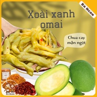 Omai green mango - dried green mango with salt and chili, sour, spicy, salty and sweet, extremely de