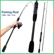 1.65M 1.8M 2.1M ultralight fishing rod M fishing rod adjustable insertion Lure rod Twin-tip Fishing 