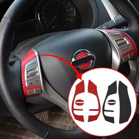Carbon Fiber Sticker for Nissan X-trail Xtrail T32 Qashqai J11 Teana J33 Car Steering Wheel Decorati