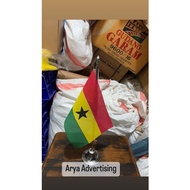 Ghana country flag + stainless steel table pole