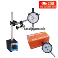 Mitutoyo 2046S Dial Indicator Package + Magnetic Base Test Stand Gauge