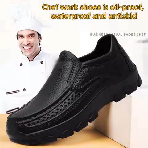 Men's chef shoes waterproof and oil-proof kitchen work shoes ultra-light non-slip EVA soft-soled cas