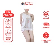 [VIP27] - Women's two-piece pajama set with pattern, high quality Latin silk