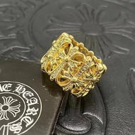 C.H Silver Plated Distressed Retro Hip Hop Index Finger Ring Ring