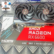 VGA AMD RX 6600 SAPPHIRE PULSE 8GB GDDR6  RX6600 GAMING HDMI/TRIPLE DP BEKAS GAMING MULUS bisa antar
