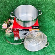 Sony 26 cm Stainless Steel Steamer 2in1. Size :26 cm