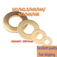 Brass Flat Washer/Washer M2/M2.5/M3/M4/M5/M6/M8 Thick Brass Round Meson Metal Screw Flat Washer