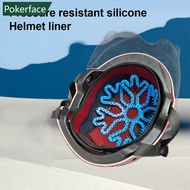 POKERFACE Motorcycle Helmet Liner Pad Anti-deformation Helmet Silicone Pad Ventilate Breathable Cycl