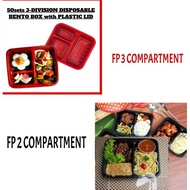 DISPOSABLE BENTO TAKE AWAY BOX WITH LID (50PCS)