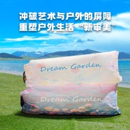 [Camping Essentials] Customized Pattern Outdoor Camping Lazy Inflatable Air Sofa Cushion Single Doub
