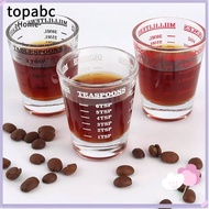 TOP Shot Glass Measuring Cup, Heat Resistant 60ml Espresso Shot Glass, Accessories Universal Espresso Essentials Coffee Measuring Glass