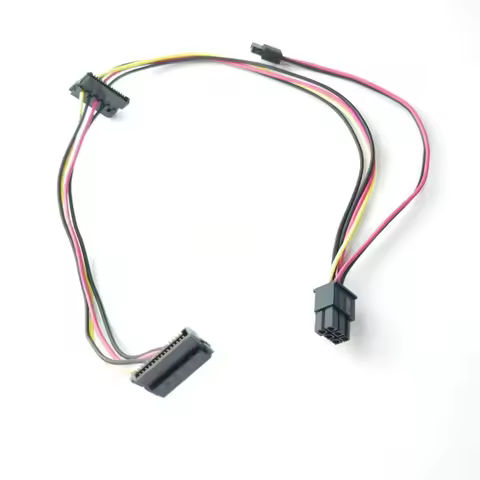 11mm 6Pin To 2-Port 15Pin SATA HDD SSD 6P Optical Drive CD/DVD ROM Power Cable Cord for HP Prodesk 4