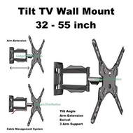 SM 28 to 55 Inch Tilt Full Motion Swivel Cantilever TV Wall Bracket Mount Holder FD-L400 H4 P4 X5 P5