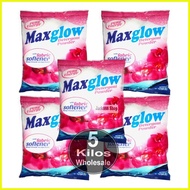 ♞Maxglow and Mighty  Detergent Powder with Fabric Conditioner or with Bleach - 5 Kilos Wholesale