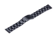 Hadley Roma MB5918BL 18-22mm Black PVD Metal Deployant Diver Watch Band Roma