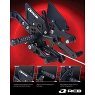 RCB Y16ZR / Y15ZR / EXCITER115 FOOTREST SINGLE SET S2-V2 BLACK 1 SET 100% ORIGINAL RCB