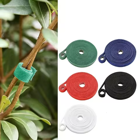 Colorful Garden Twine Plant Ties 0.5m/1m/2m/3m/5m Nylon Plant Bandage Hook Loop Bamboo Cane Wrap Sup