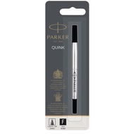 Pack of 2 Parker Quink Ink Roller Ball Pen Refills, Black Ink, Fine &amp; Medium Point(0.5mm/0.7mm)