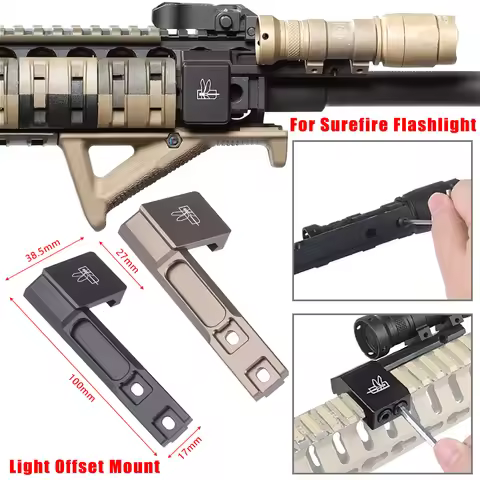Hunting Light Offset Mount Surefire Mount for Surefire M300 M600 M300V Tactical Scout W eapon Flashl
