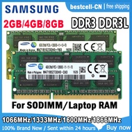 SAMSUNG Laptop Ram DDR3 2GB/4GB/8GB 1066MHz/1333MHz/1600MHz/1866MHz DDR2 667/800MHz PC3-12800s DDR3L
