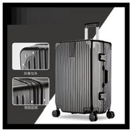 靜音萬向輪行李箱【復古鋁框款黑色】（尺碼：20寸:49x34x22CM）#H038097077