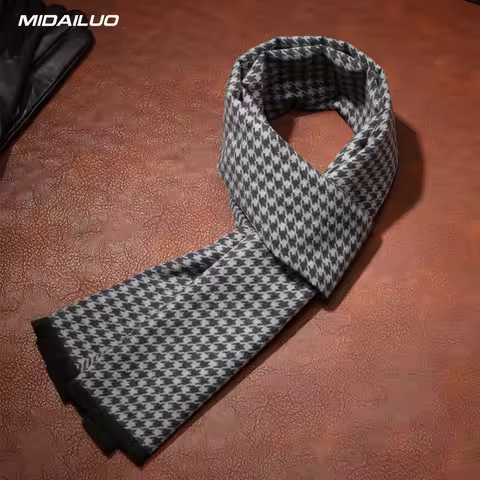 Men's Warm Texture Scarf 11.81 X 70.86 Inches Winter Neck Warmer Classic Business Casual Style for A