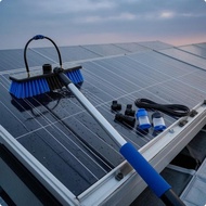 Aluminum Alloy Water-Fed Brush Dense Bristles Telescopic Cleaning Brush Hose-Connected Water Fed Cle