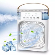 3 in 1 Air Conditioner Cooling Fan With 5 Sprays Aircond Humidifier Mist Cooler with 7 LED Light Portable Air Cooler Fan Kipas Mini Fan 风扇
