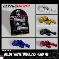 DYNOPRO RACING ALLOY CNC TUBELESS VALVE NUT M8 M10 SILVER BLUE GOLD RED BLACK UNIVERSAL LC135 Y15ZR 