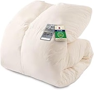 Iris Plaza PAA24RP0324 Duvet, 90% White Duck Down, Fill Amount, 2.2 lbs (1 kg), Made in Japan, 4 Sta