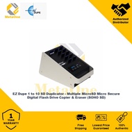 EZ Dupe 1 to 10 SD Duplicator - Multiple MicroSD Micro Secure Digital Flash Drive Copier & Eraser (D