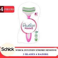 SCHICK Intuition Xtreme3 Sensitive 3 Blades 4 Razors