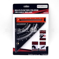 Folding Ruler Woodworking Aluminum Alloy Ruler Folding Triangle Ruler Triangle Ruler Metric Inch Scr