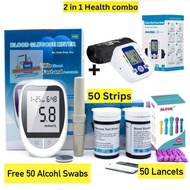 KH 2 in 1 COMBO DEAL Glucometer Full Set with 50 Refill + BP Set