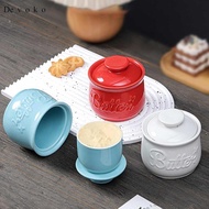 Devoko Butter Crock for Fresh Spreadable Butter Ceramic Butter Container Butter Keeper for Dining Ca
