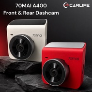 70mai A400 Car Recorder Dash Cam White/ Red Front & Back