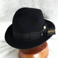HITAM Laken FEDORA Black Hat | Men's FEDORA Hat