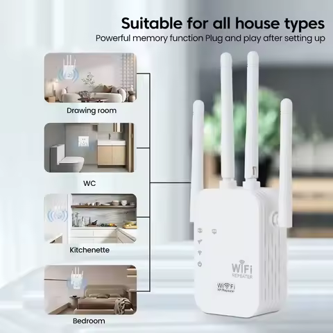 WiFi Extender 300M Wireless WiFi Repeater Long Range Wireless WIFI Signal Booster Wireless Network I