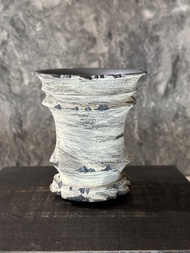 白晝-系列手工雕刻植木鉢 植物盆花盆陶瓷盆手工藝 龍舌蘭多肉塊根植物 嚴龍 象牙宮