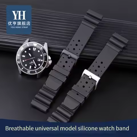 20mm 22mm Rubber Silicone Bottom Watch Band Strap For Casio MDV-106 107 Diver Scuba SLA019J1 Seiko P