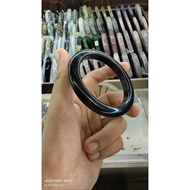 Natural Gym Bracelet - Solid Black Stone Without Light - Size 52 & 54.7 - Luxurious Smooth Stone