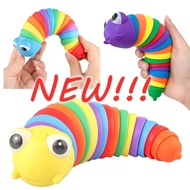 Fidget Toy Slug Christmas Party Articulated Flexible 3D Slug Joints Curled Relieve Stress