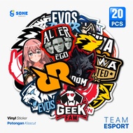 Sticker Pack ALL IN ONE Esport Team Evos Rrq Onic Waterproof Vinyl Material