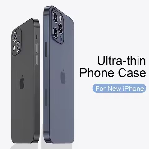 Ultra Thin Phone Case For Apple iPhone 13 Pro Max Matte Full Back Cover For iPhone 11 12 13 mini 14 