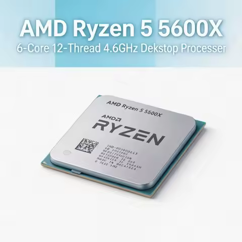 AMD R5 5600X Unlocked Gaming Tray CPU 6‑Core 12‑Thread 65W TDP Socket AM4 Without Cooler
