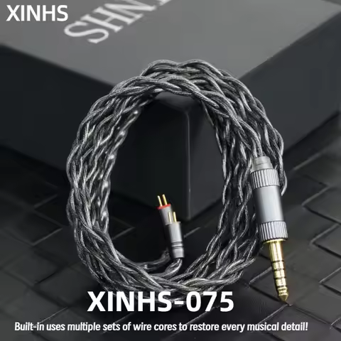 XINHS 4-Core 7N Single Crystal Copper Oil Immersed Graphene Headphone Cable 0.78mm Suitable for M5 O